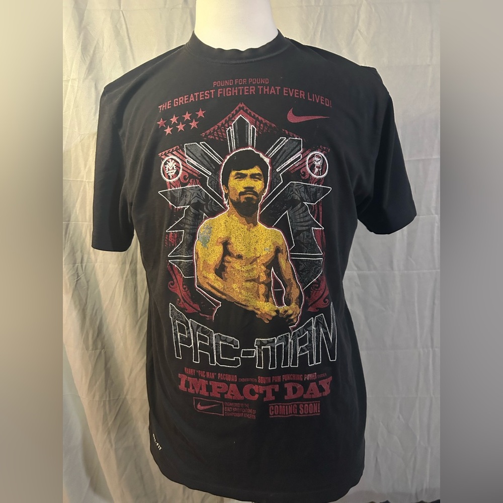 NIKE Dri-Fit Manny Pacman Pacquiao T-Shirt Boxing Impact Day Men's Size Large